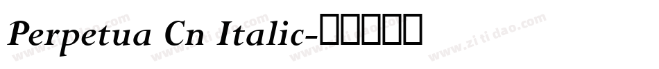 Perpetua Cn Italic字体转换